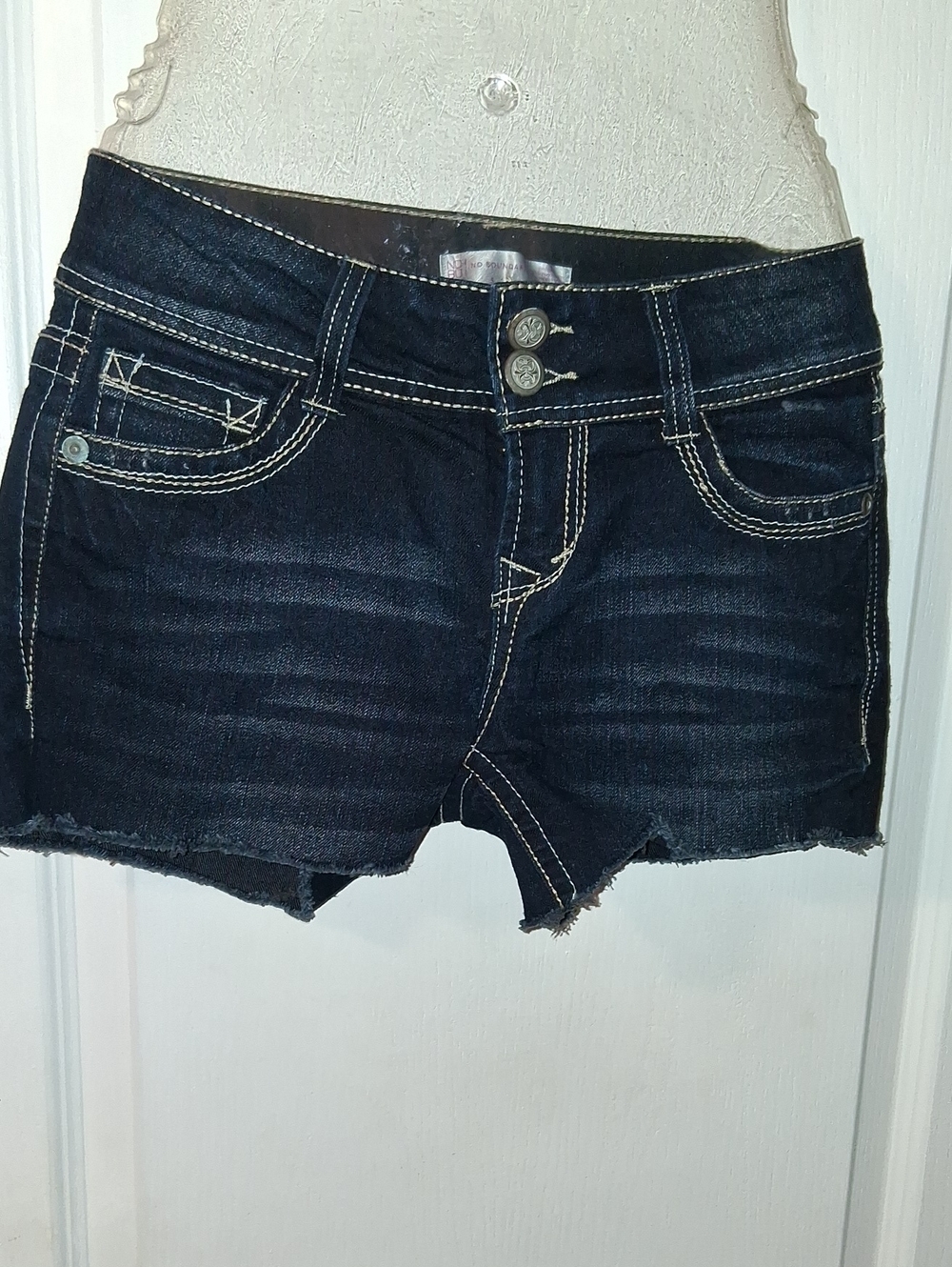 Dark Wash Denim Shorts - Women